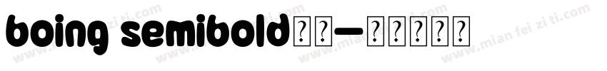 boing semibold字体字体转换
